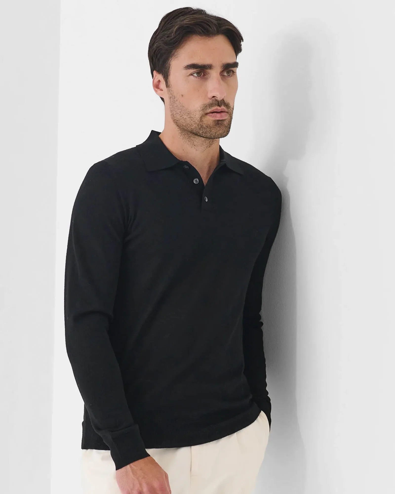 14 Gauge 3 Button Polo Sweater sold by TNT Fashion product image thumbnail 3