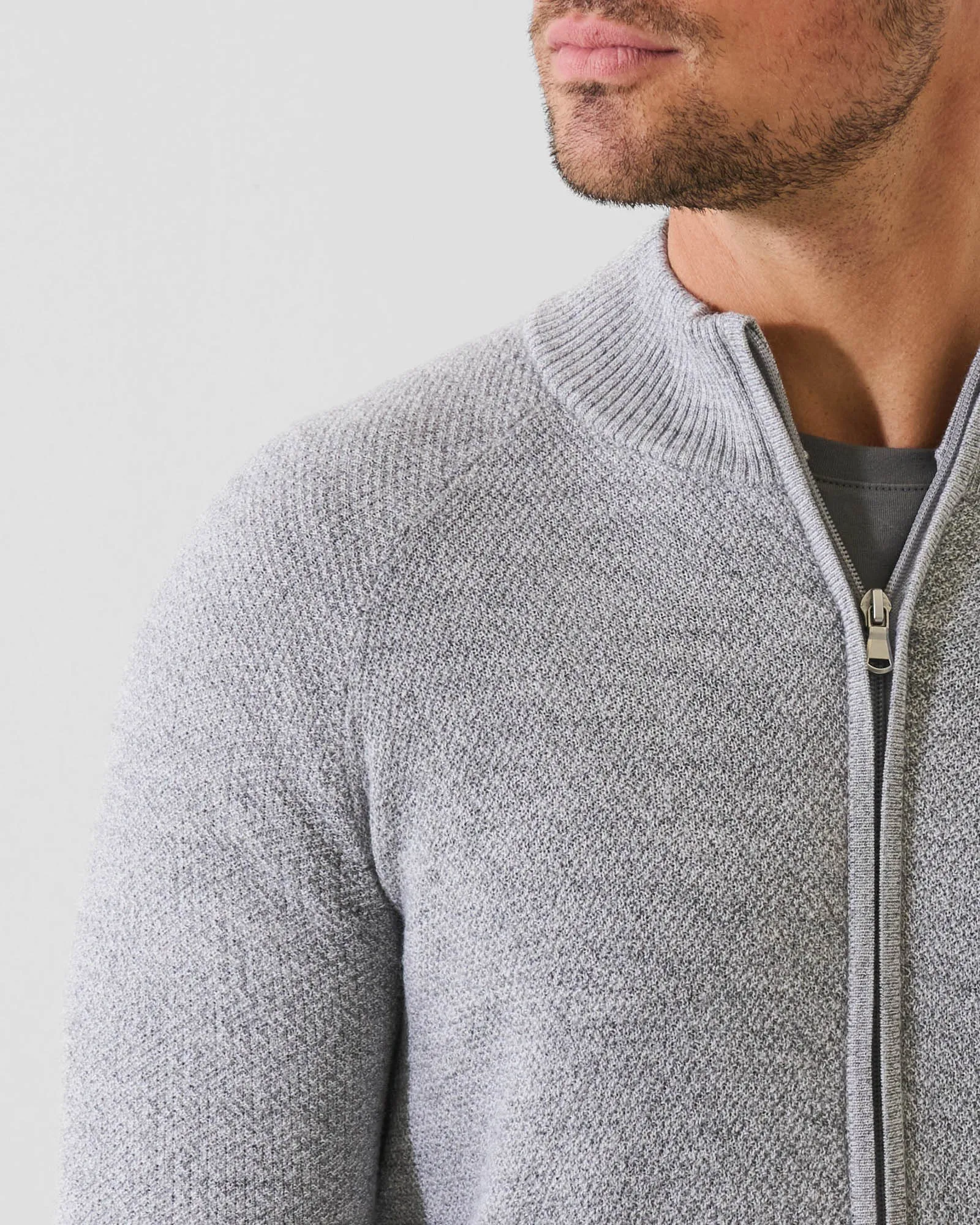 Seed Stitch Zip Cardigan sold by TNT Fashion product image thumbnail 3