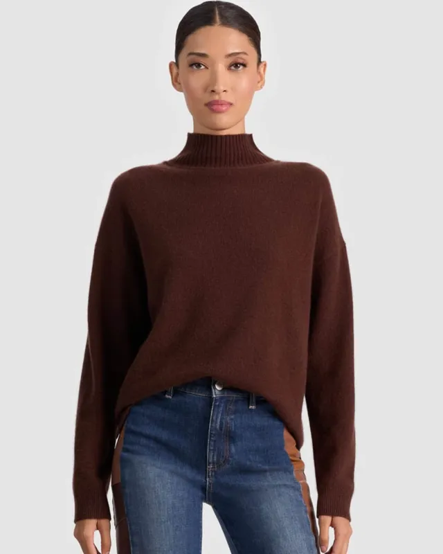 Melie Mock Neck Pullover sold by TNT Fashion