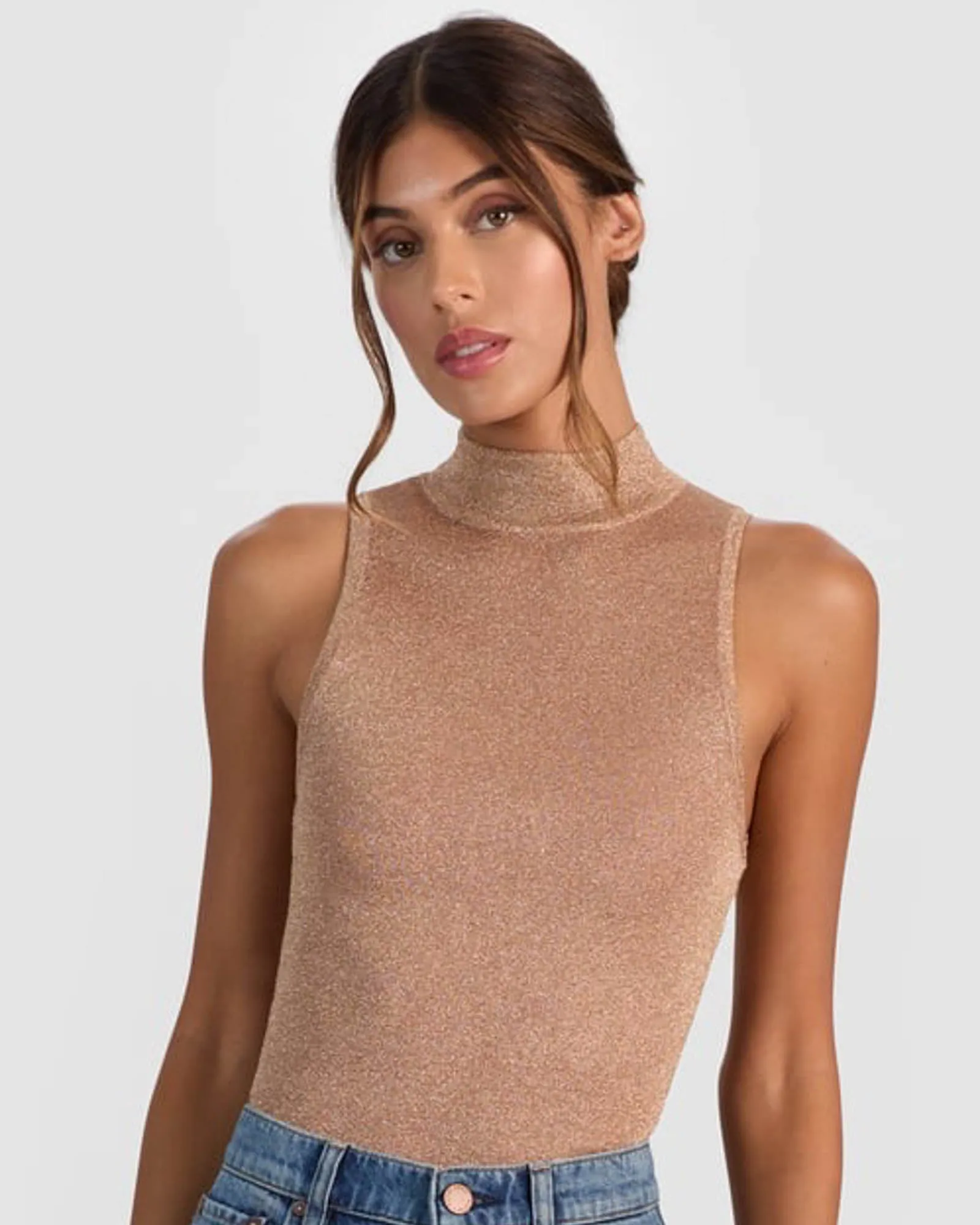 Darcey Metallic Tank Top sold by TNT Fashion