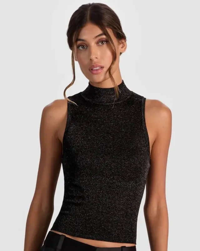 Darcey Metallic Tank Top sold by TNT Fashion