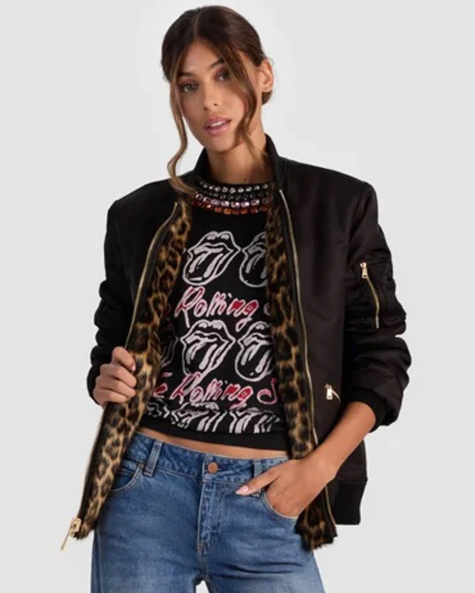 Becky Faux Fur Bomber Jacket sold by TNT Fashion product image thumbnail 4