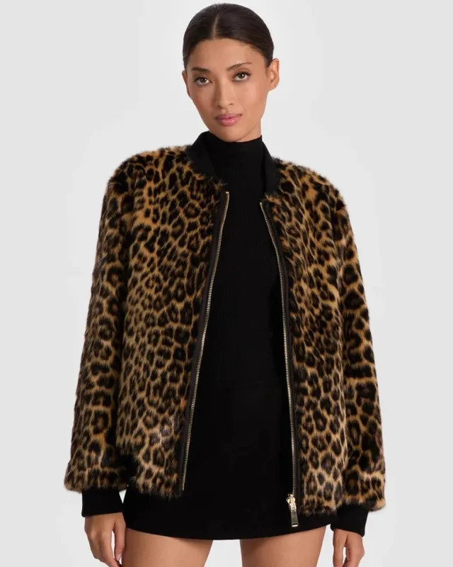 Becky Faux Fur Bomber Jacket sold by TNT Fashion