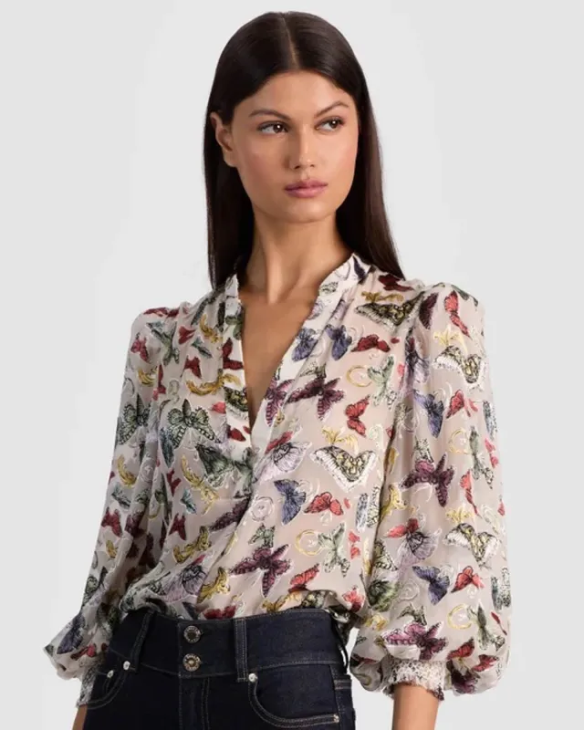 Sheila Smocked Henley Top sold by TNT Fashion