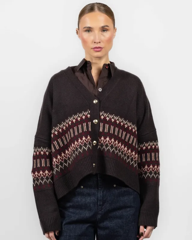 Elliot B Fair Isle Cardigan sold by TNT Fashion