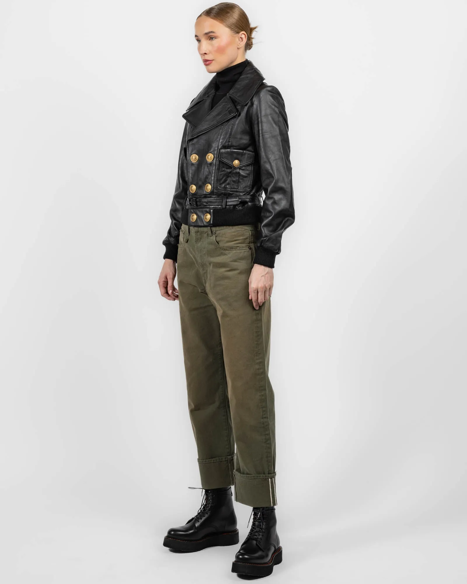 Leather Peacoat Jacket sold by TNT Fashion product image thumbnail 4