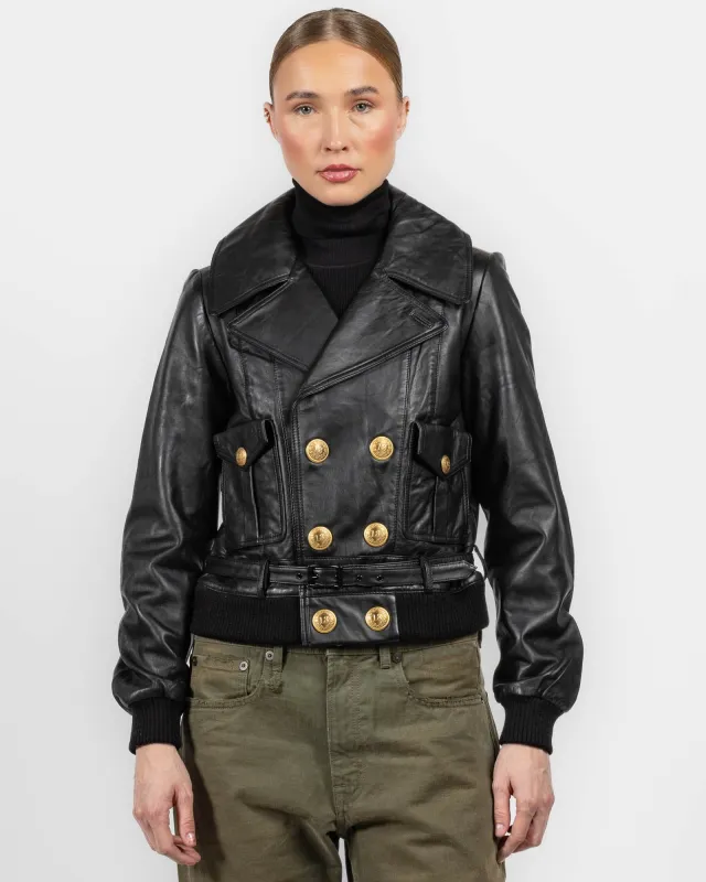 Leather Peacoat Jacket sold by TNT Fashion