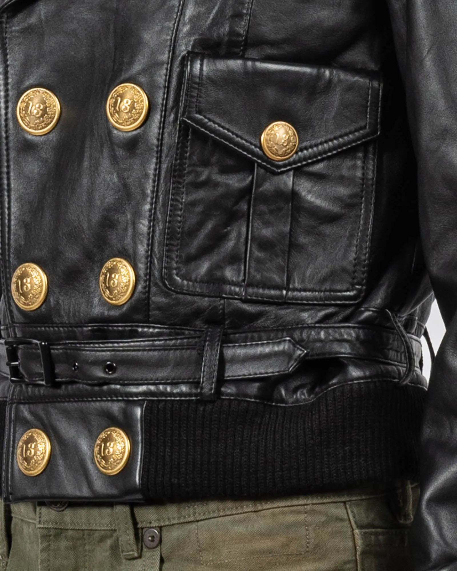 Leather Peacoat Jacket sold by TNT Fashion product image thumbnail 5