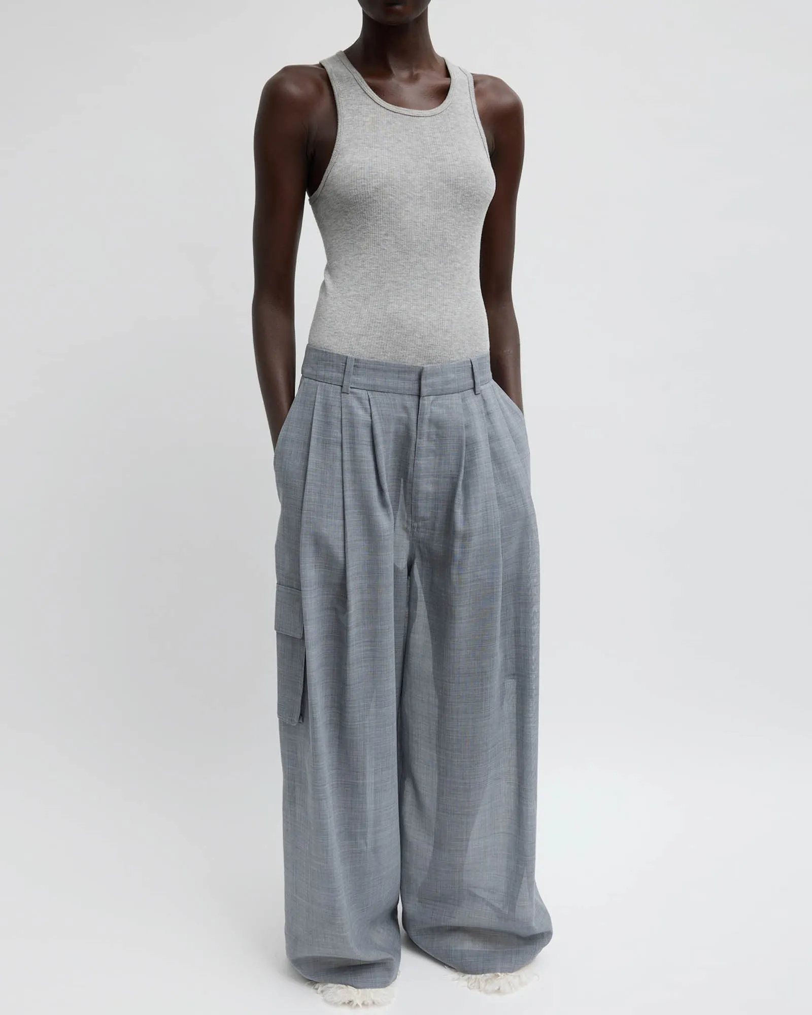 Sheer Wool Triple Pleat Pants sold by TNT Fashion product image thumbnail 2