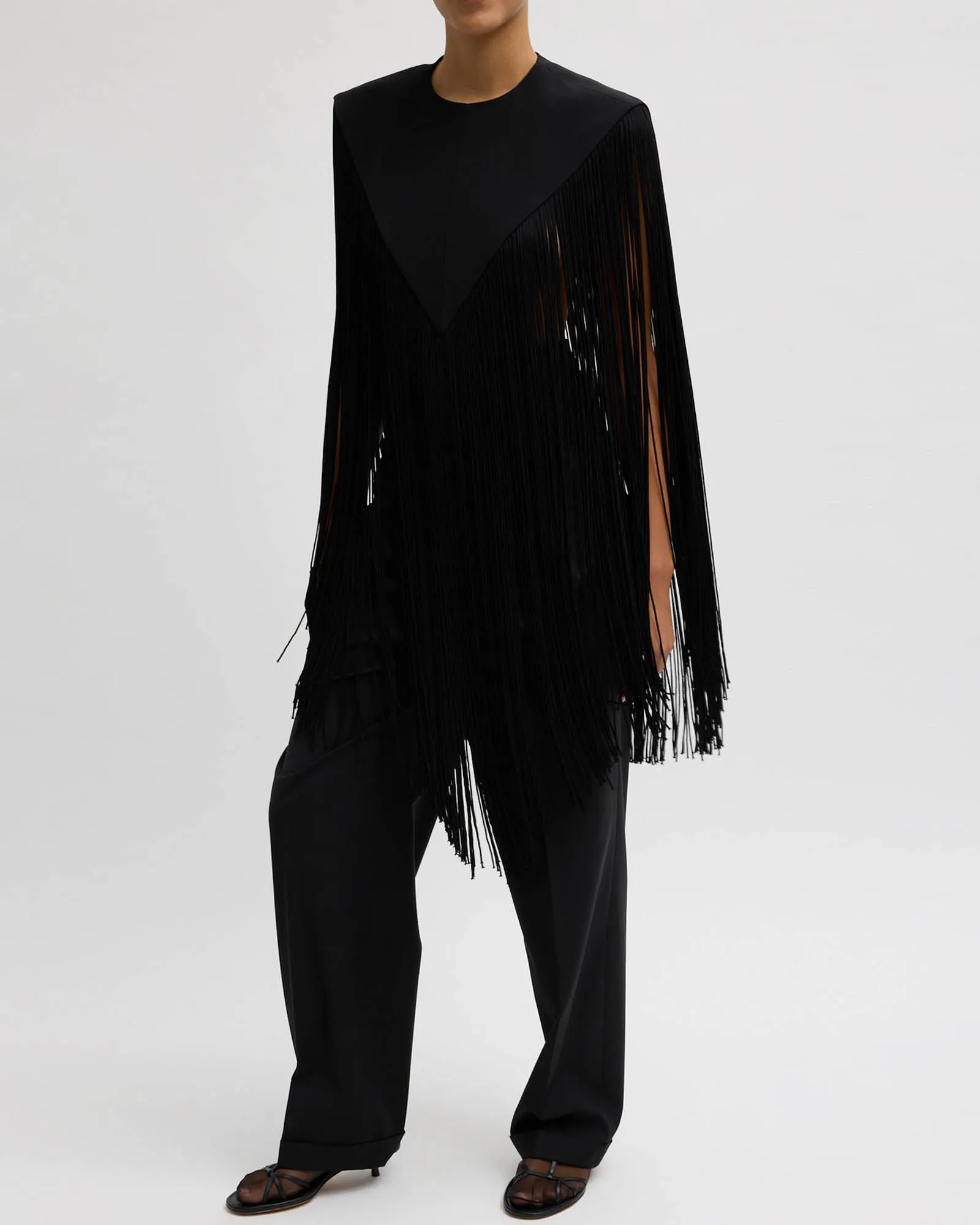 Silk Fringe Cape sold by TNT Fashion product image thumbnail 4