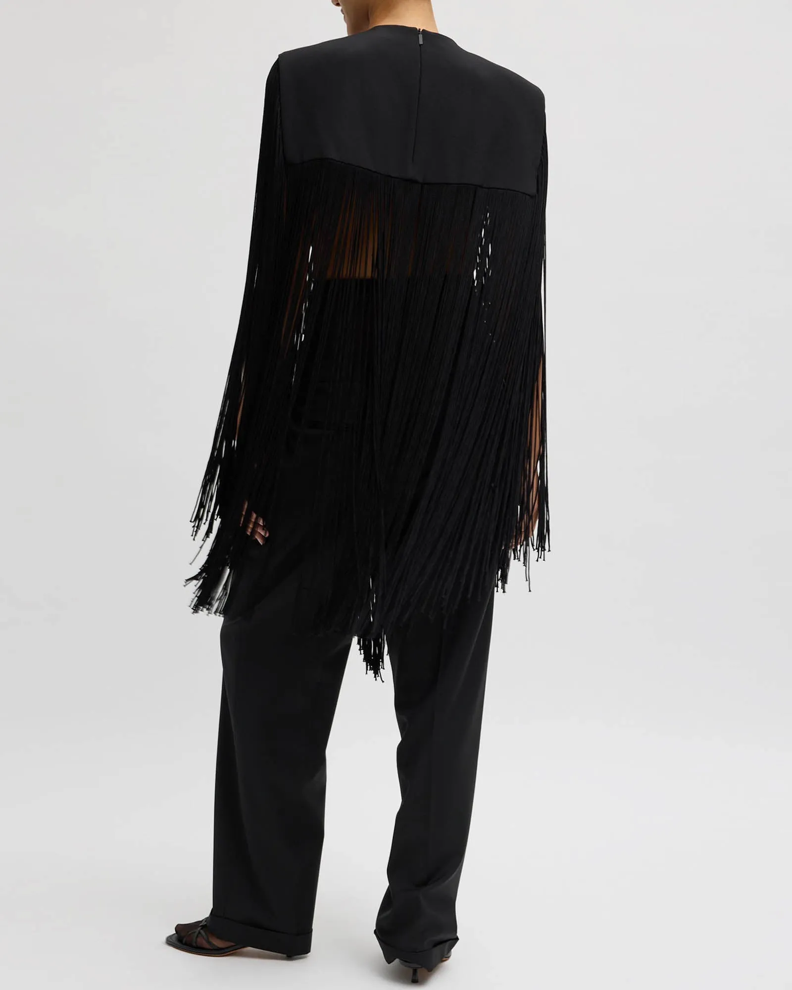 Silk Fringe Cape sold by TNT Fashion product image thumbnail 2