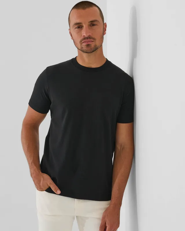 Short Sleeve Pima Stretch Crew T-Shirt sold by TNT Fashion