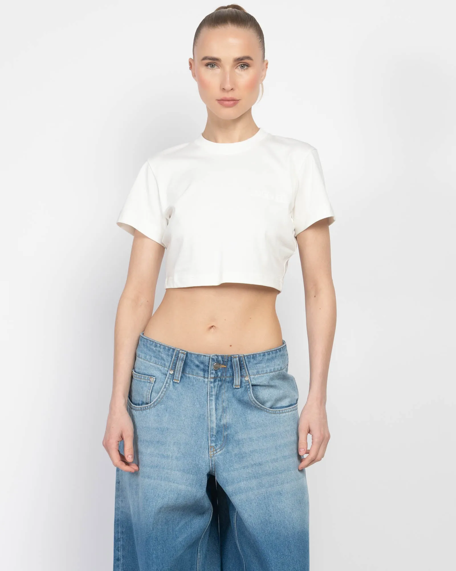 Embossed Shrunken Tee sold by TNT Fashion