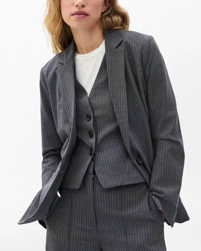 Jennifer Striped Blazer Combo sold by TNT Fashion