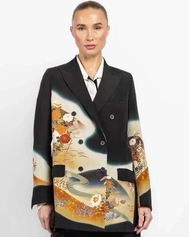 Flared Double-Breasted Kimono Jacket sold by TNT Fashion