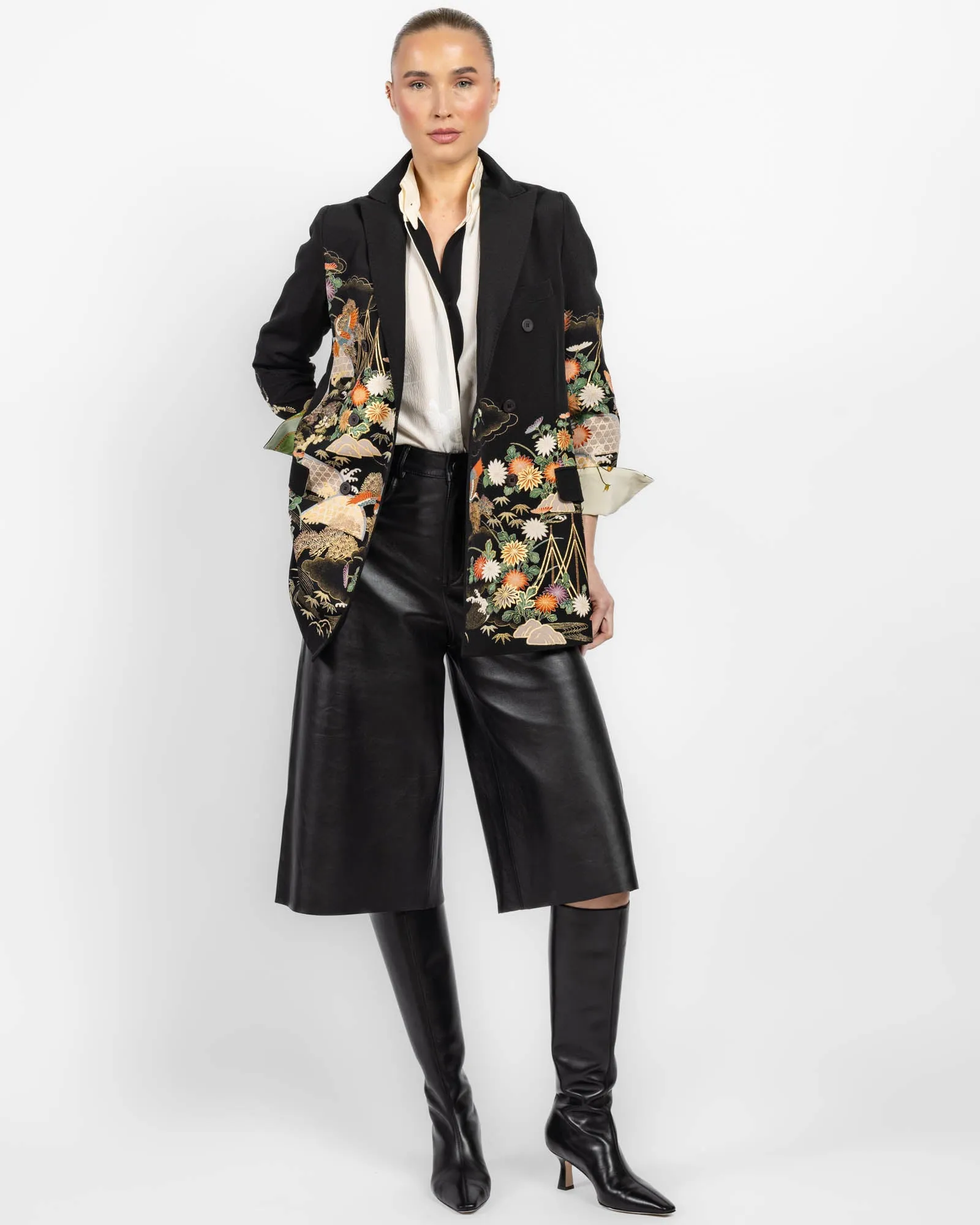 Flared Double-Breasted Kimono Jacket sold by TNT Fashion product image thumbnail 3