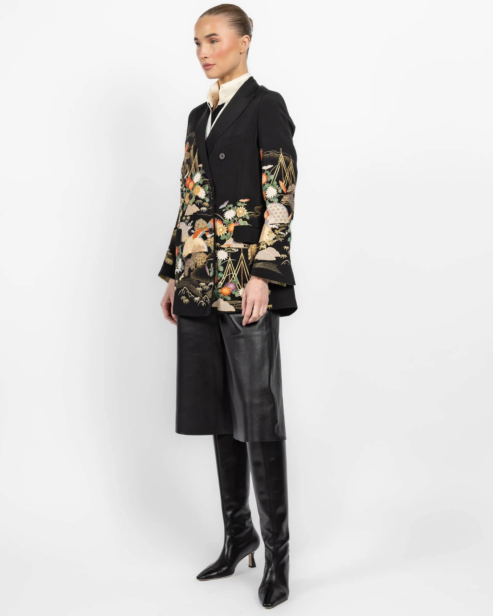 Flared Double-Breasted Kimono Jacket sold by TNT Fashion product image thumbnail 4