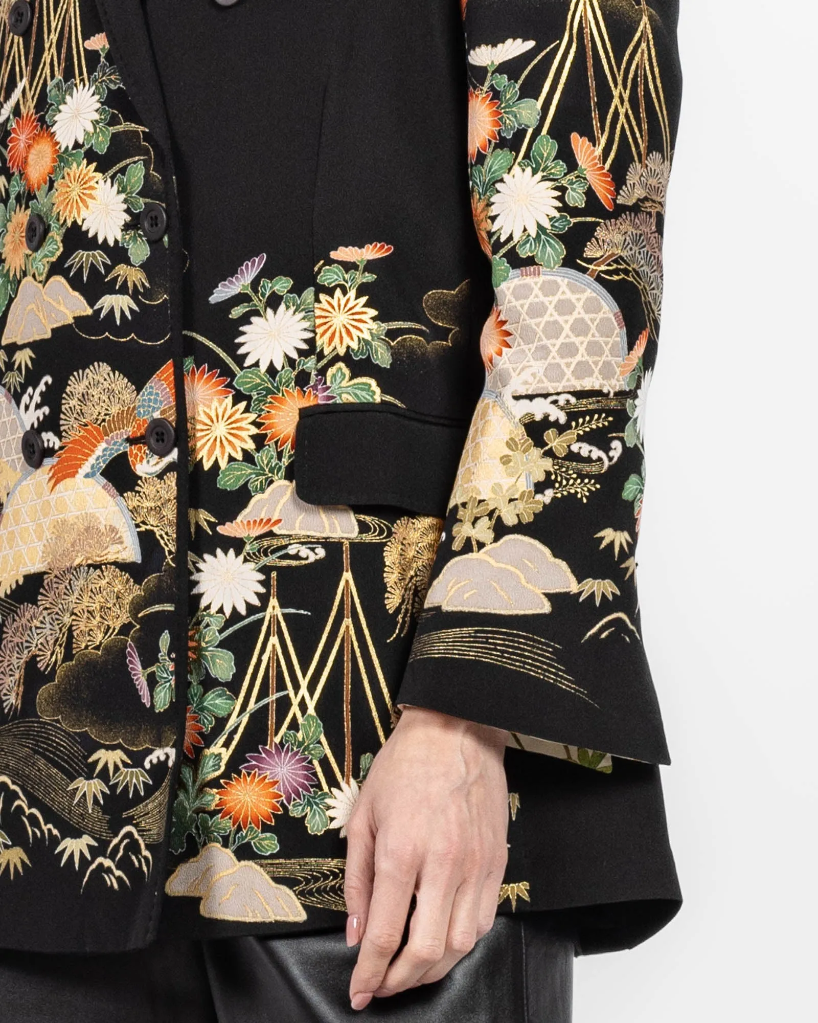 Flared Double-Breasted Kimono Jacket sold by TNT Fashion product image thumbnail 5