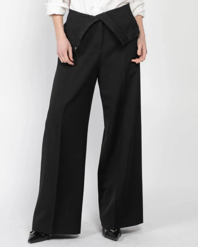 Wide Leg Fold Over Trousers sold by TNT Fashion