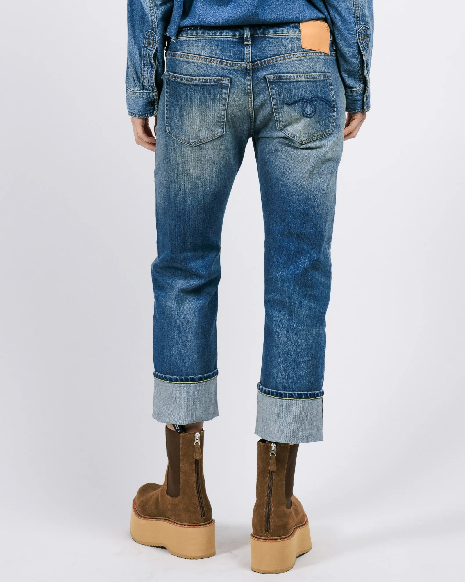 Cuffed Boy Straight Jeans sold by TNT Fashion product image thumbnail 4