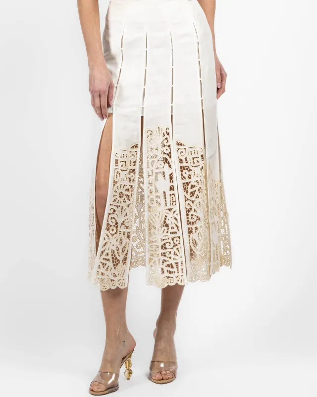 Rosemary Embroidered Skirt made by Alemais