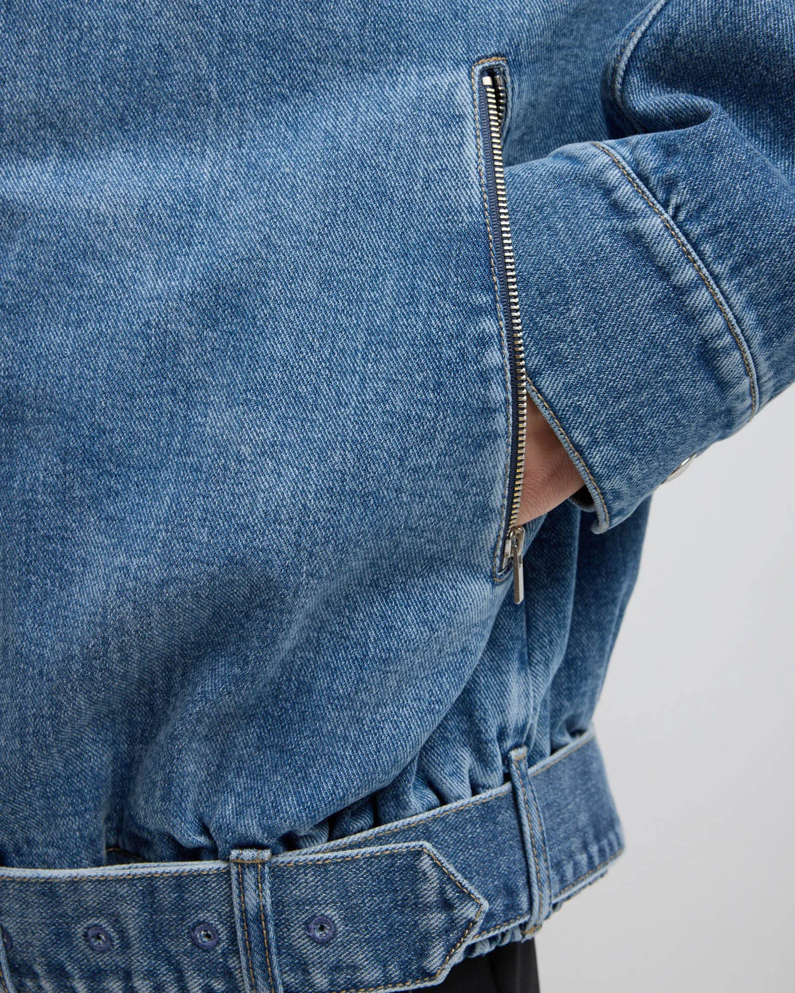 Denim Moto Bomber sold by TNT Fashion product image thumbnail 5