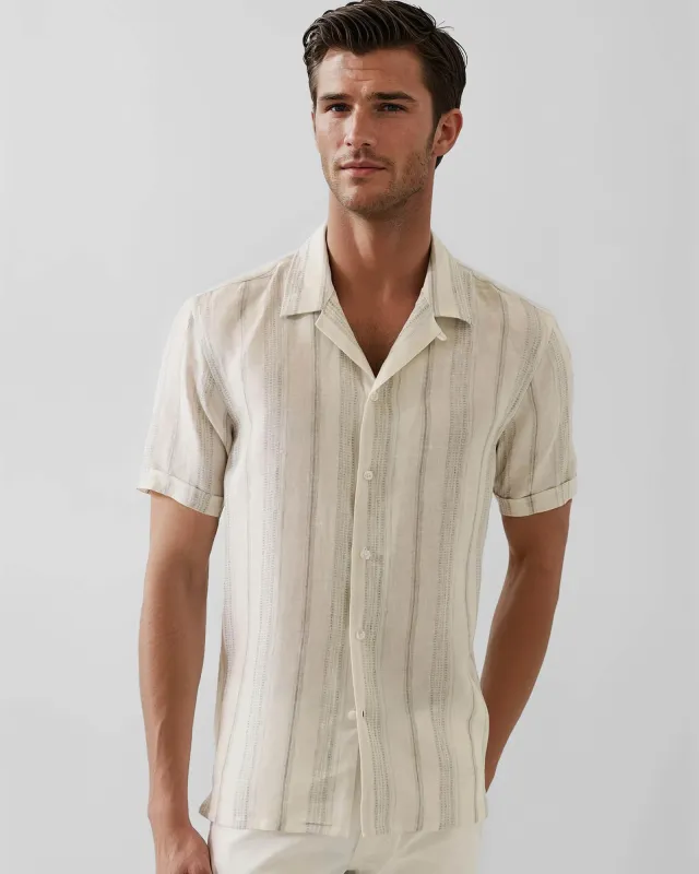 Short Sleeve Dobby Stripe Shirt sold by TNT Fashion