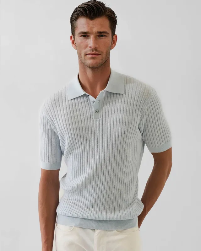 Short Sleeve Drop Needle Polo sold by TNT Fashion