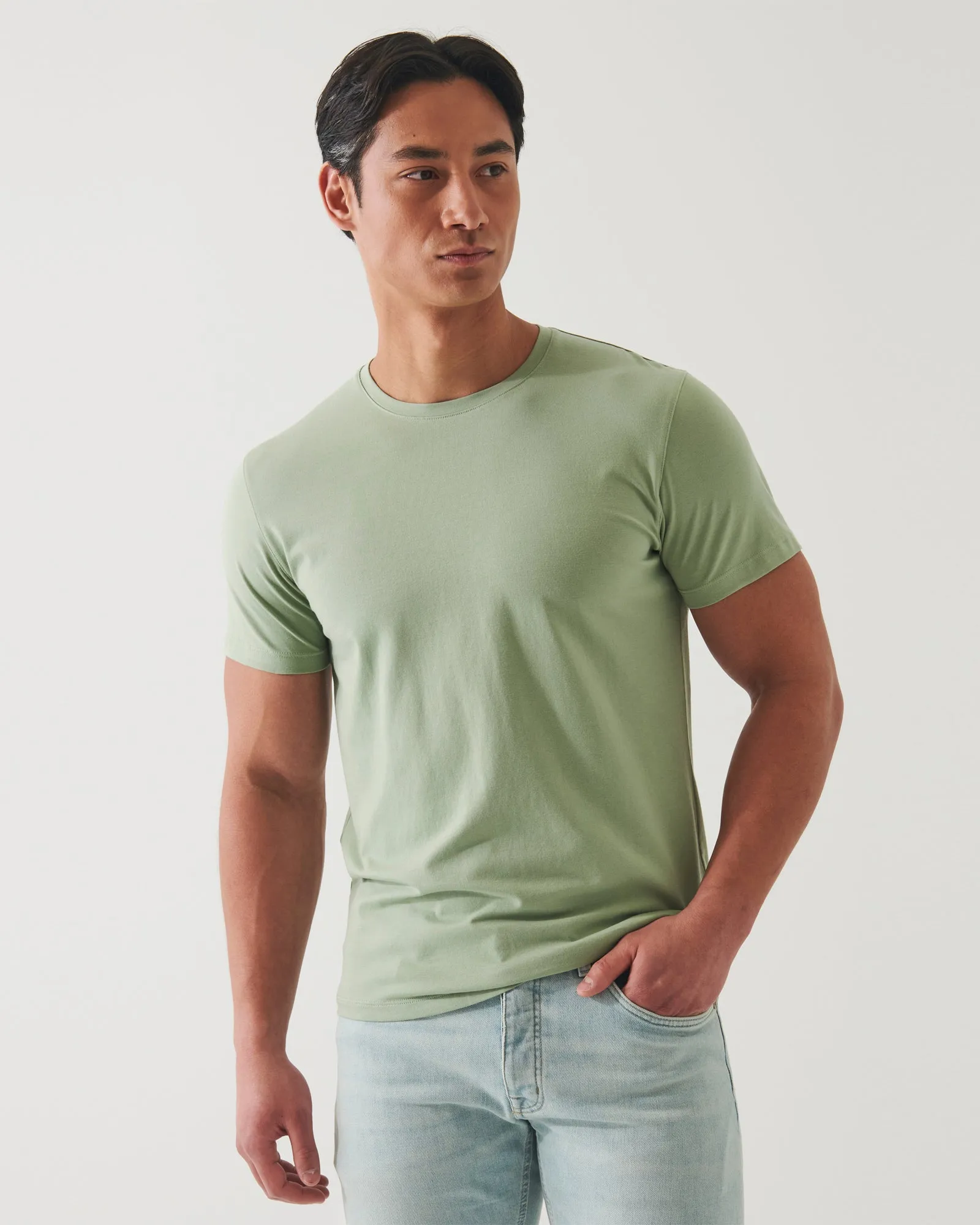 Short Sleeve Stretch Crew Tee sold by TNT Fashion product image thumbnail 2