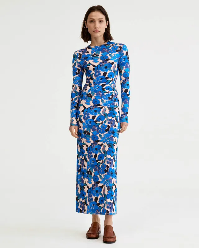 Ruched Crewneck Midi Dress made by TNT Fashion