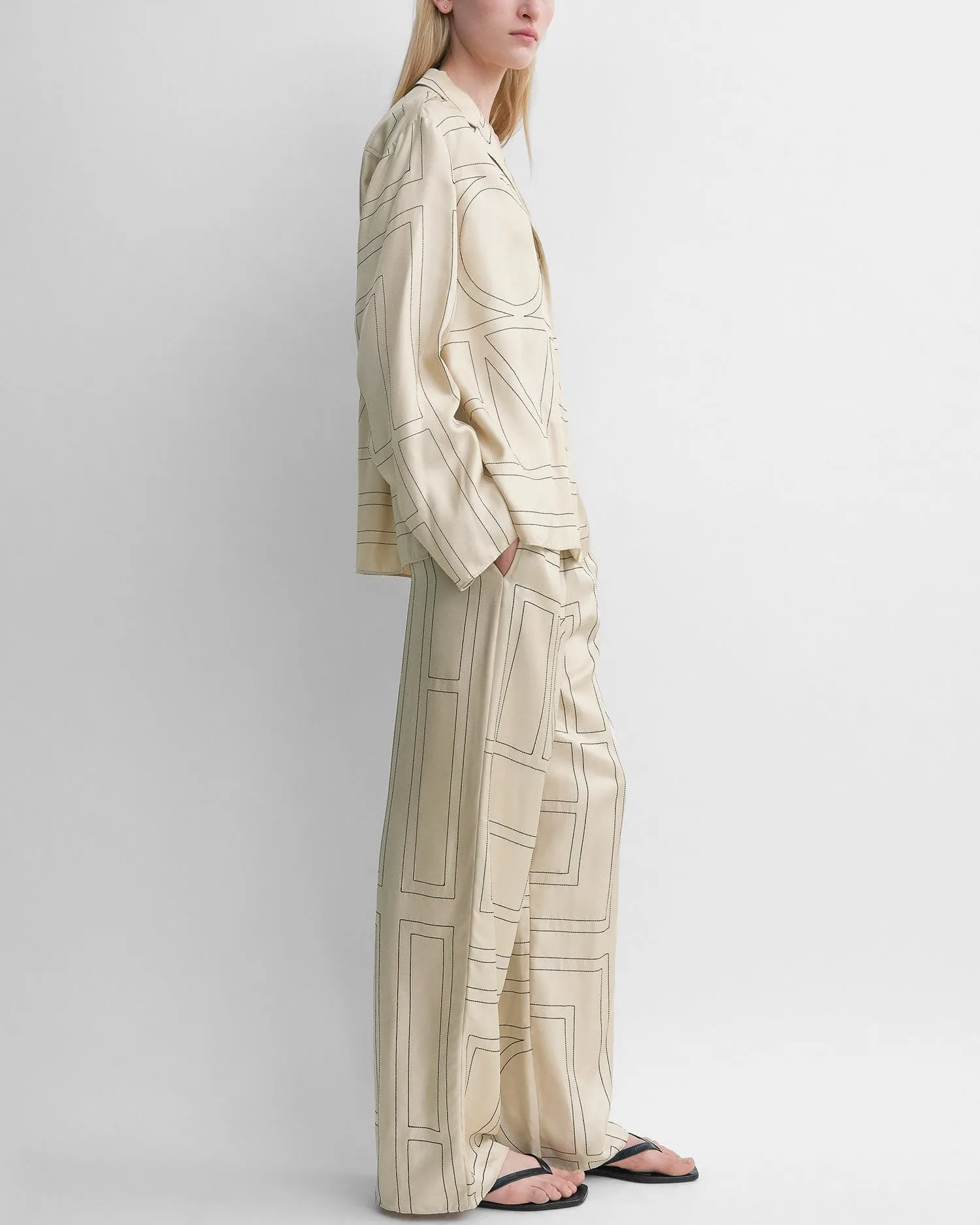 Monogram Silk PJ Top sold by TNT Fashion product image thumbnail 3