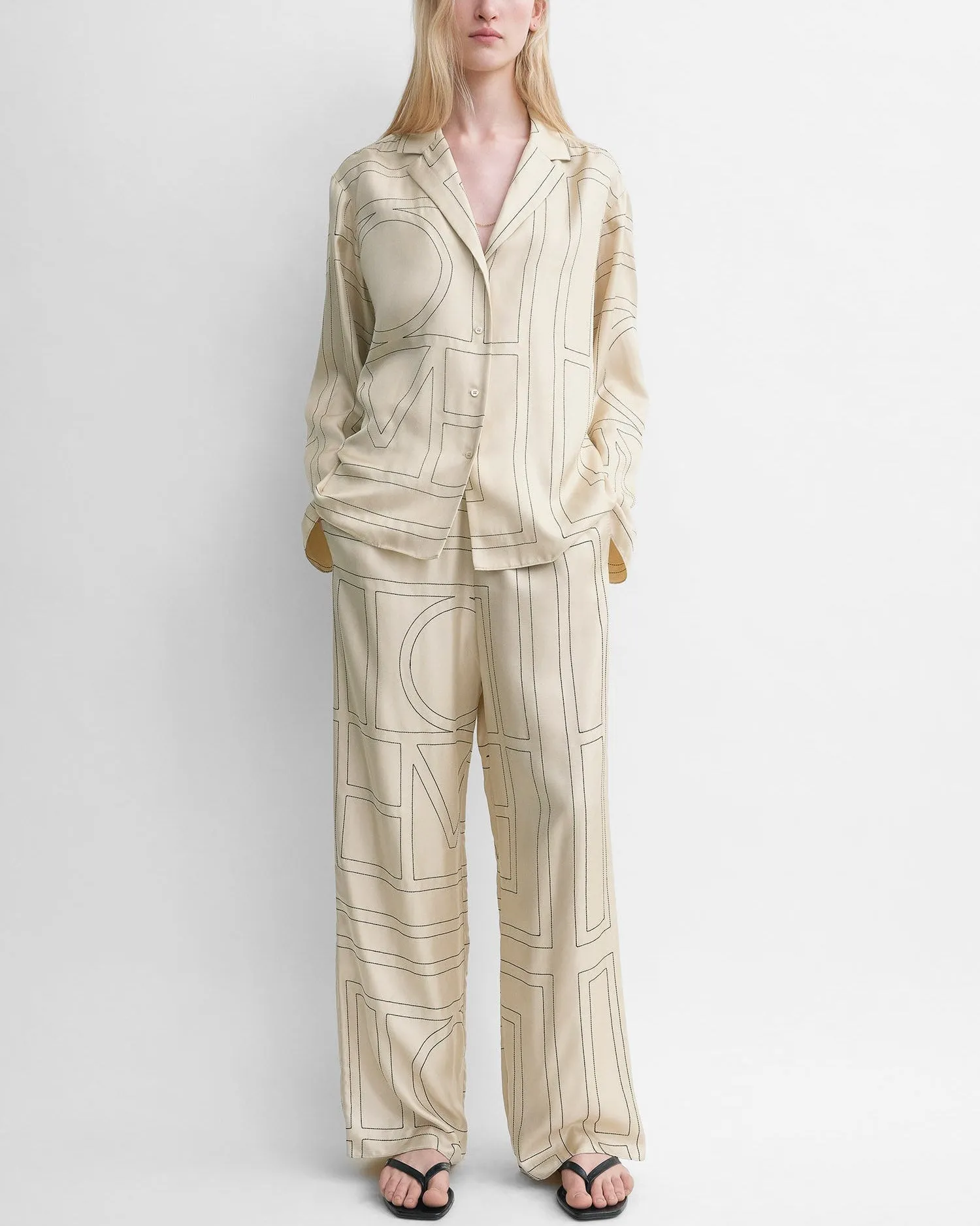 Monogram Silk PJ Top sold by TNT Fashion product image thumbnail 2