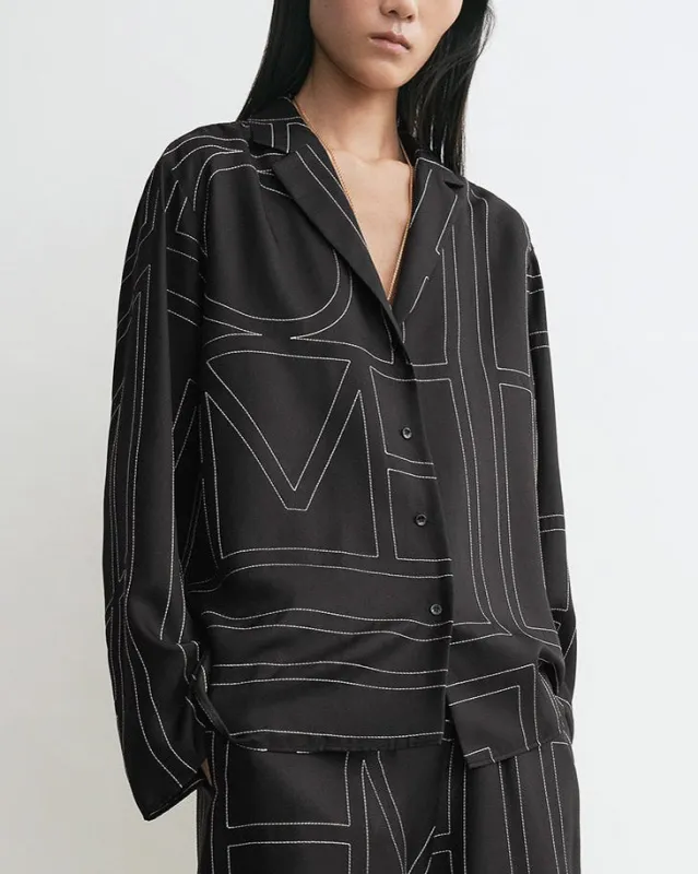 Monogram Silk PJ Top sold by TNT Fashion