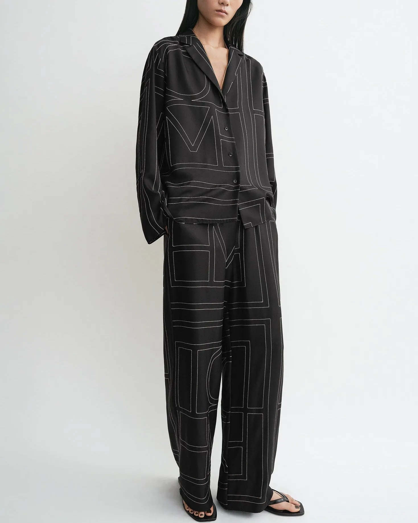 Monogram Silk PJ Top sold by TNT Fashion product image thumbnail 2