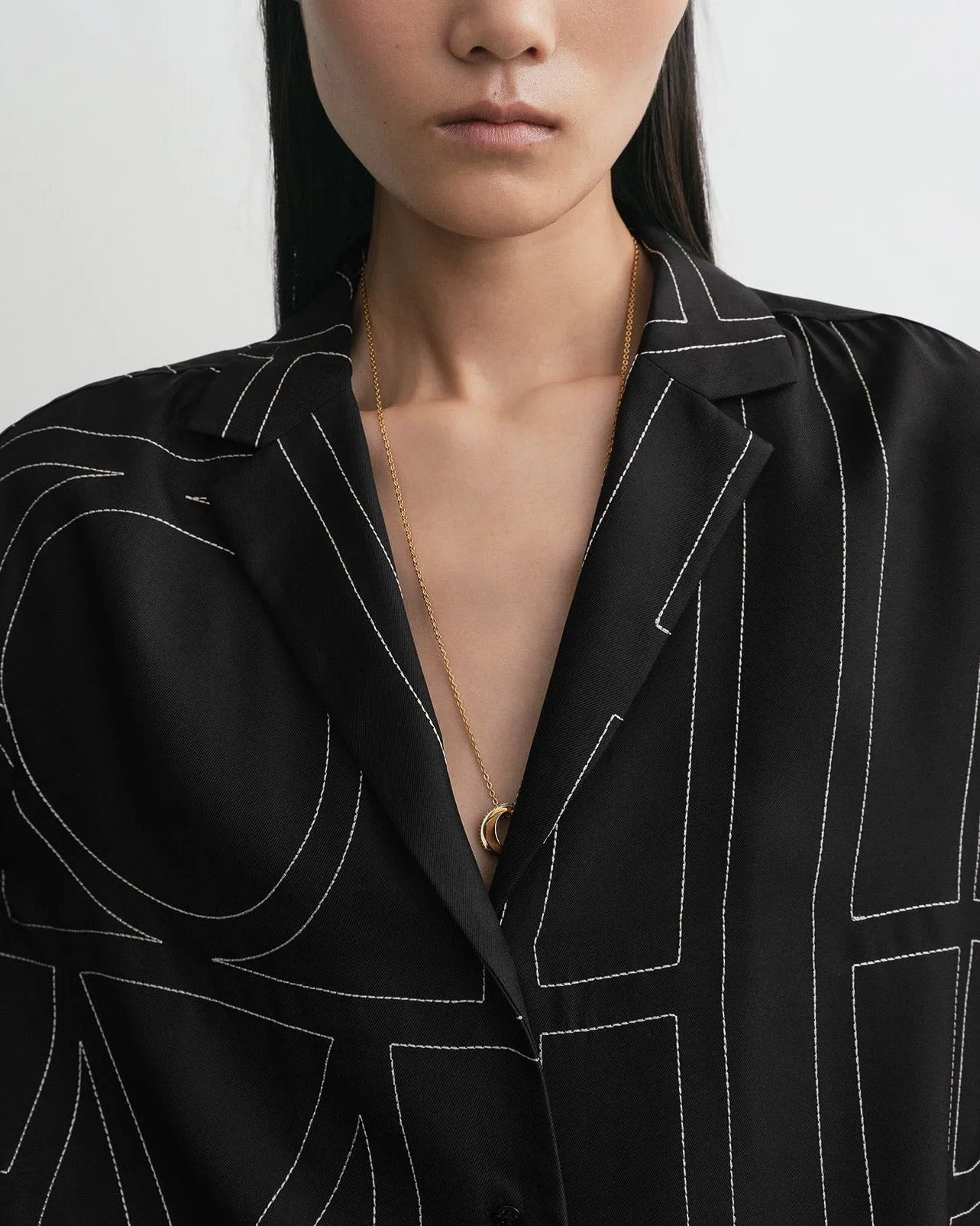 Monogram Silk PJ Top sold by TNT Fashion product image thumbnail 5