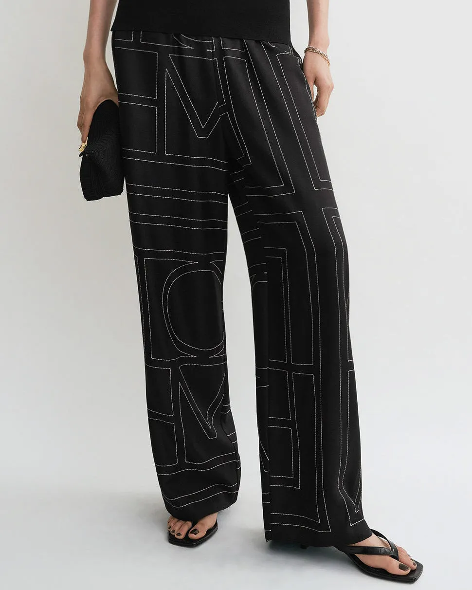Monogram Silk PJ Bottoms sold by TNT Fashion