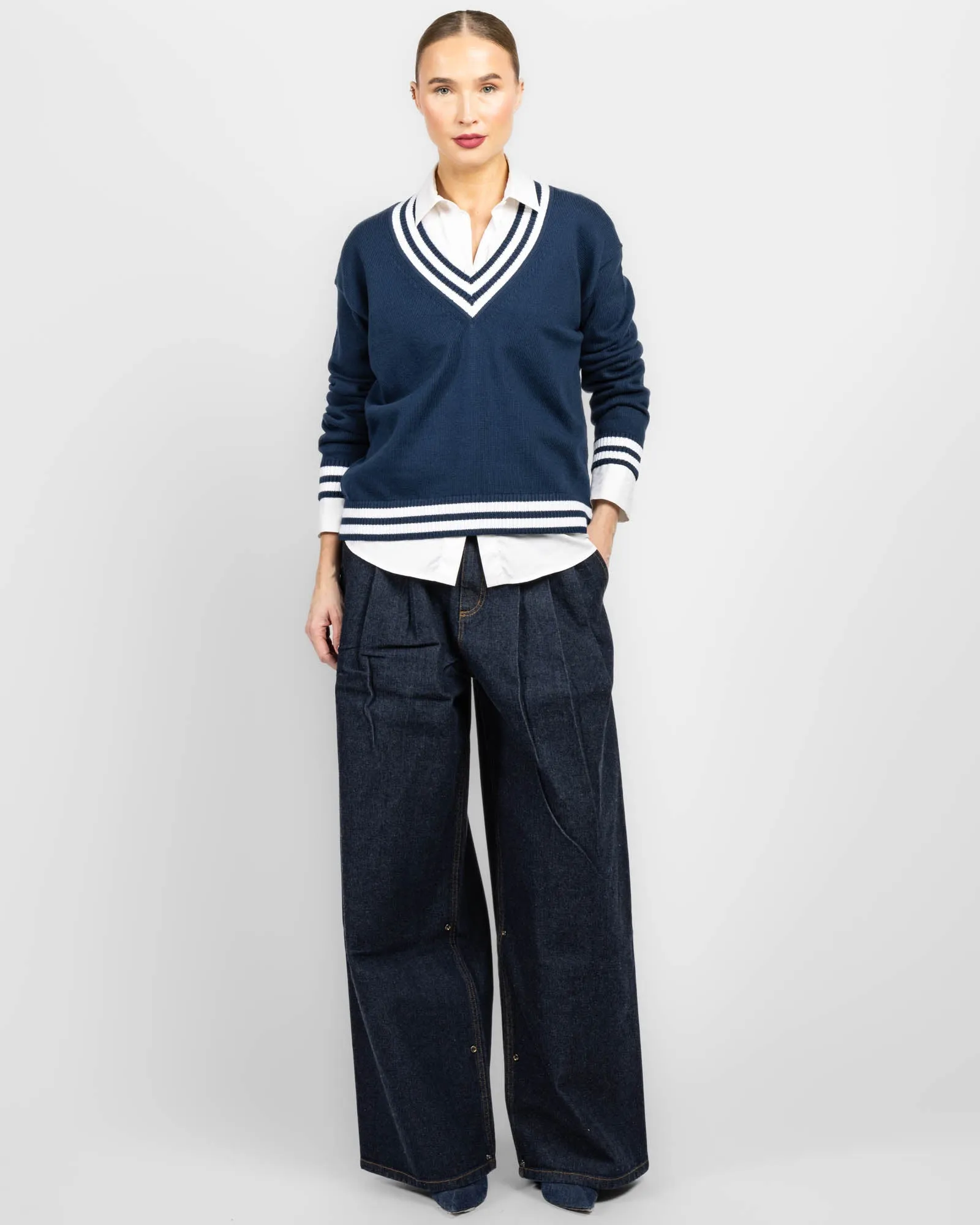 Varsity V-neck sold by TNT Fashion product image thumbnail 2