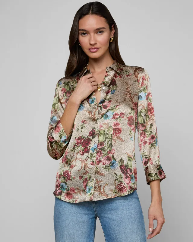 Dani 3/4 Sleeve Blouse made by L'AGENCE