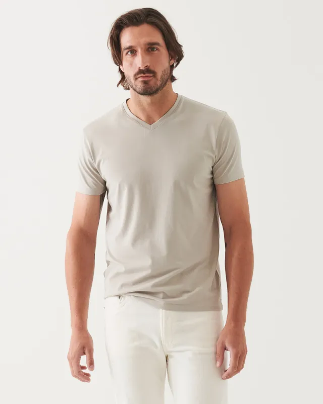 Short Sleeve V-Neck Stretch Tee sold by TNT Fashion