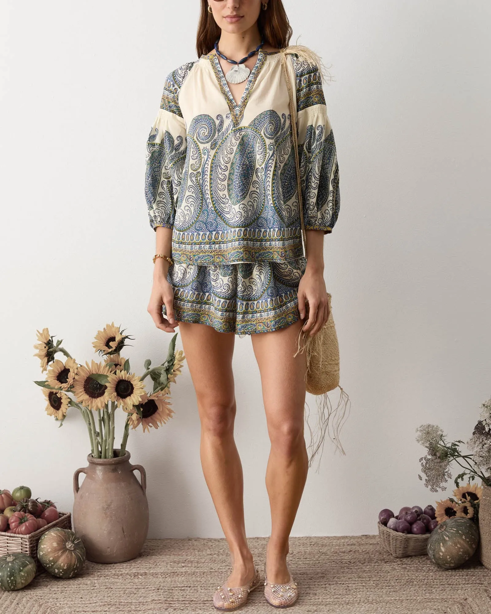 Arcadia Paisley Smock Blouse sold by TNT Fashion product image thumbnail 2