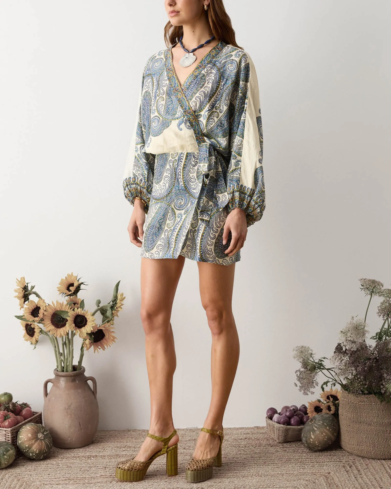 Arcadia Paisley Mini-Robe Dress sold by TNT Fashion product image thumbnail 3
