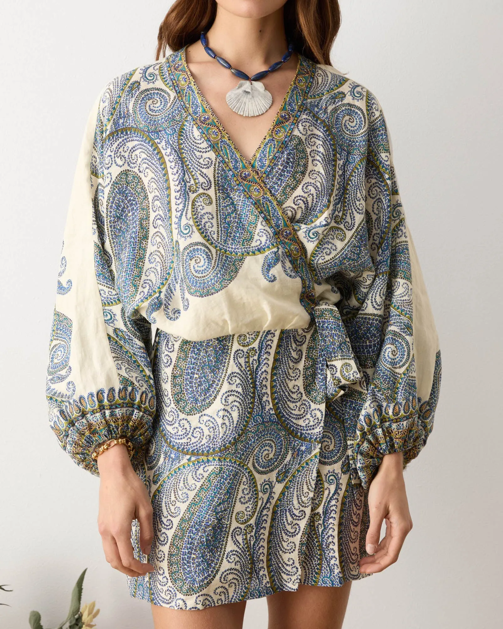 Arcadia Paisley Mini-Robe Dress sold by TNT Fashion product image thumbnail 5