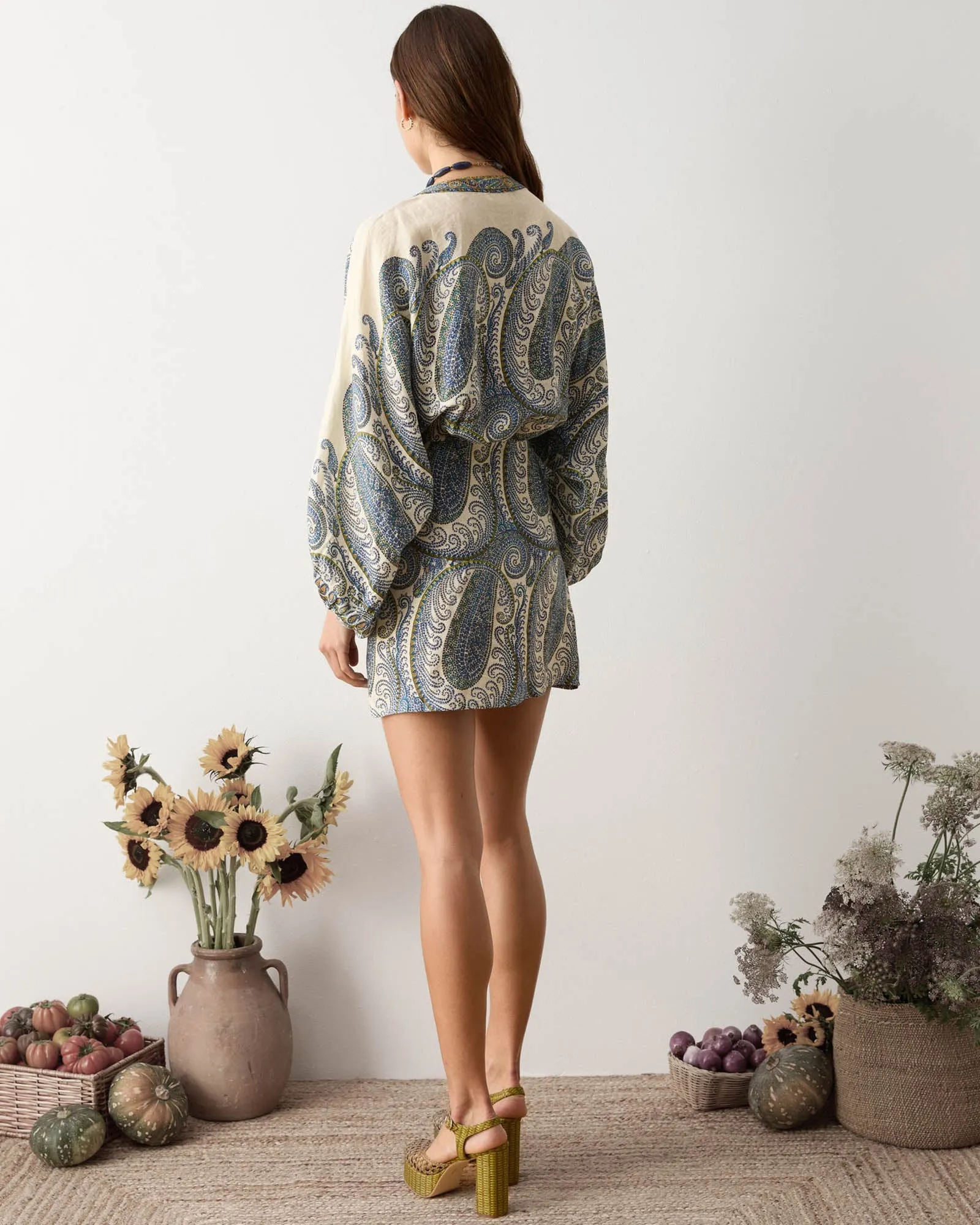 Arcadia Paisley Mini-Robe Dress sold by TNT Fashion product image thumbnail 2