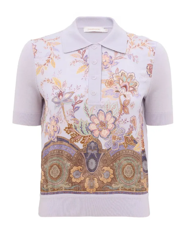Luna Printed Polo made by Zimmermann