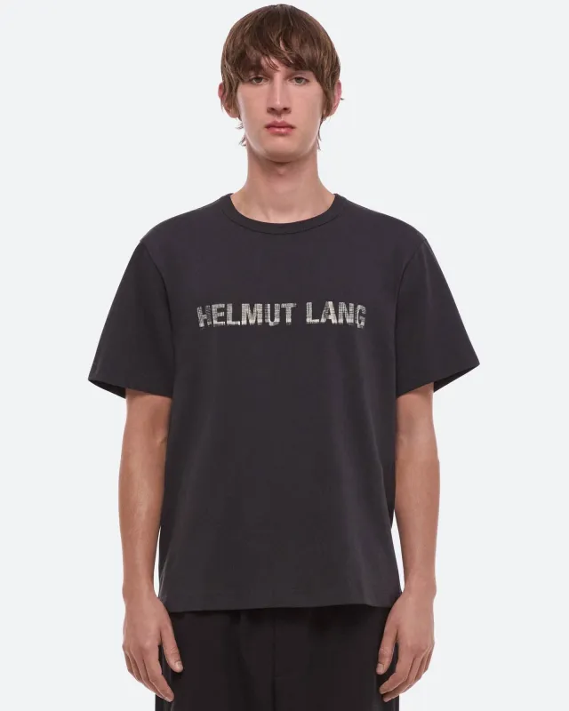 Plaid Logo T-Shirt made by Helmut Lang