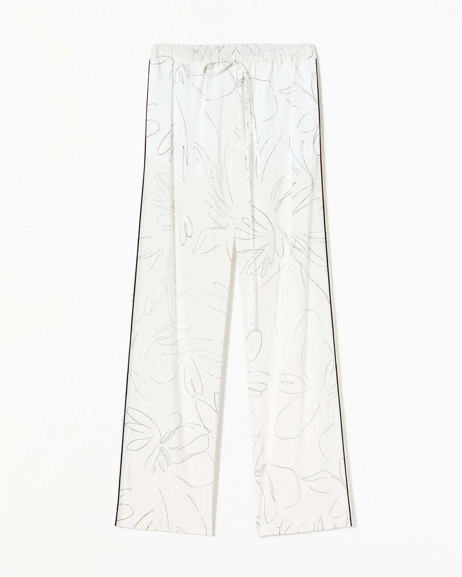 White Floral Cotton Pants sold by TNT Fashion product image thumbnail 5