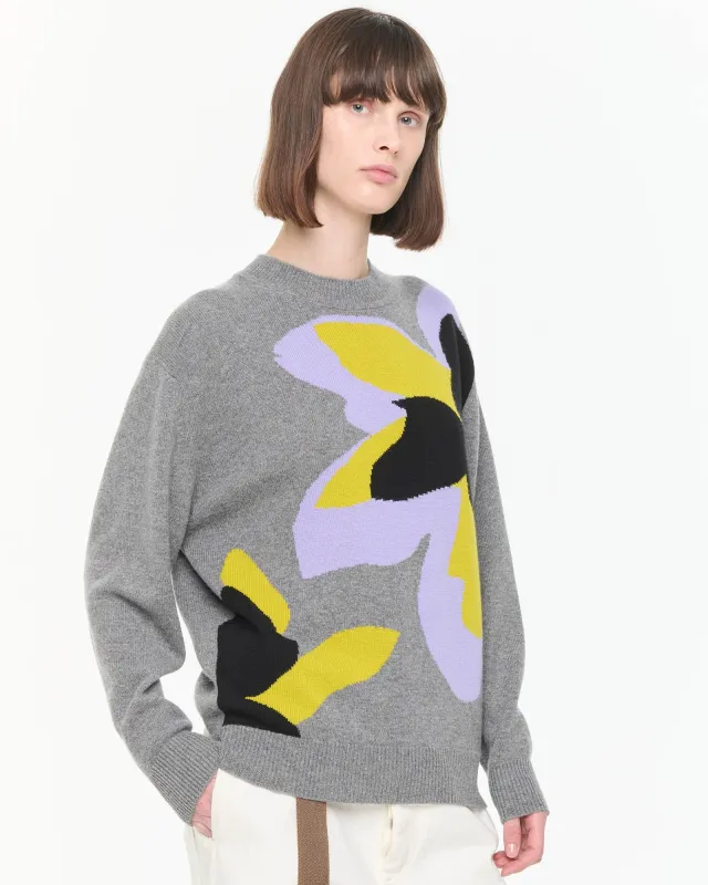 Flower Print Cashmere Sweater made by Plan C