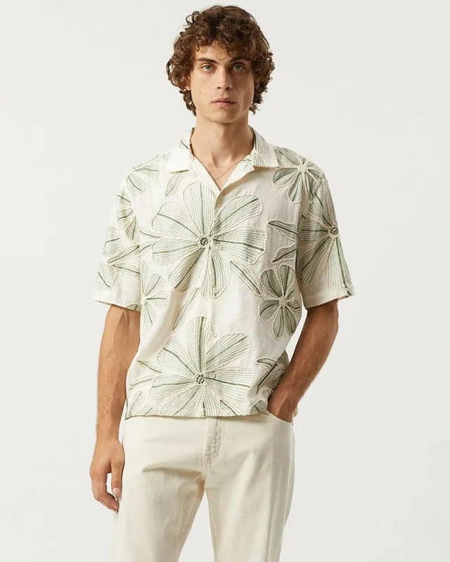 Linen Applique Short Sleeve made by Corridor