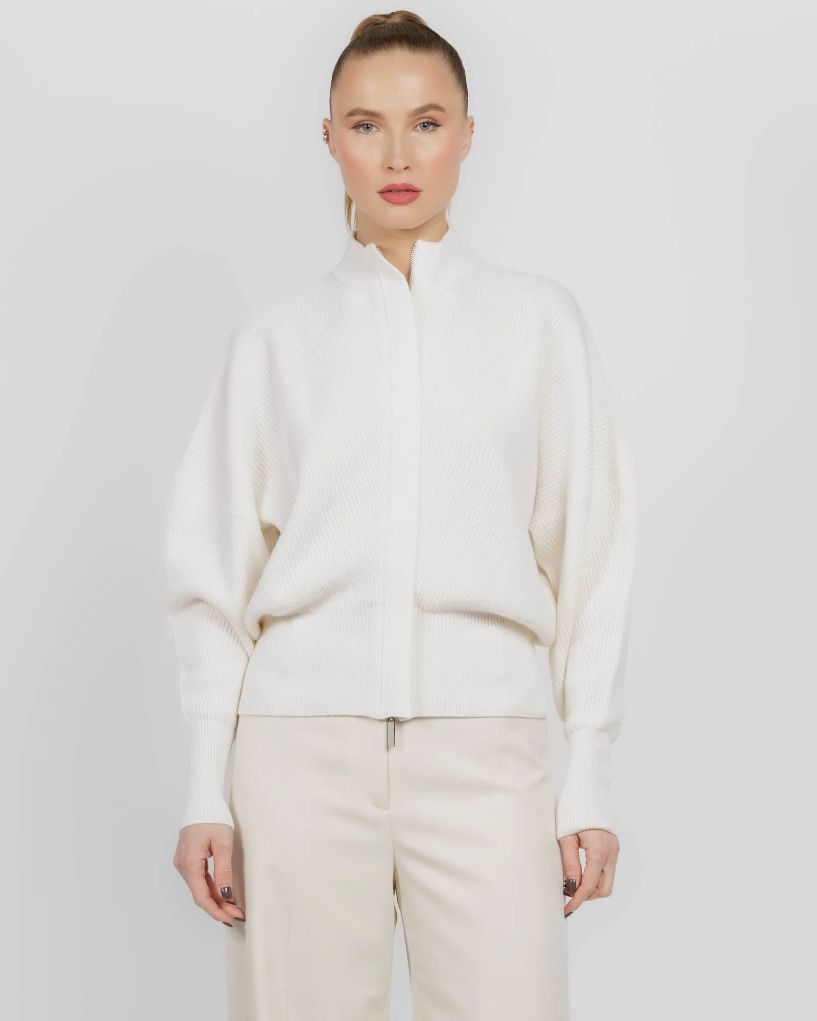 Batwing Zip Cardi sold by TNT Fashion