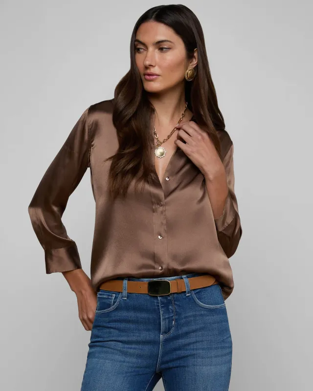 Dani Long Sleeve Blouse made by L'AGENCE